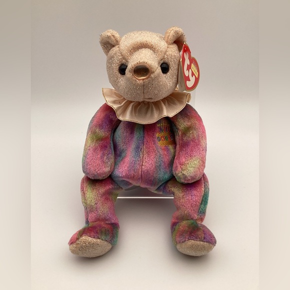 Ty Other - TY Beanie Baby October The Birthday Bear with Opal Birthstone Nose 2001